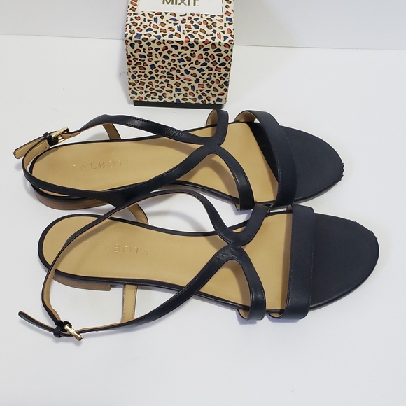 Talbots Shoes | Talbots Keri Strap Navy Blue Sandals 9m | Poshmark
